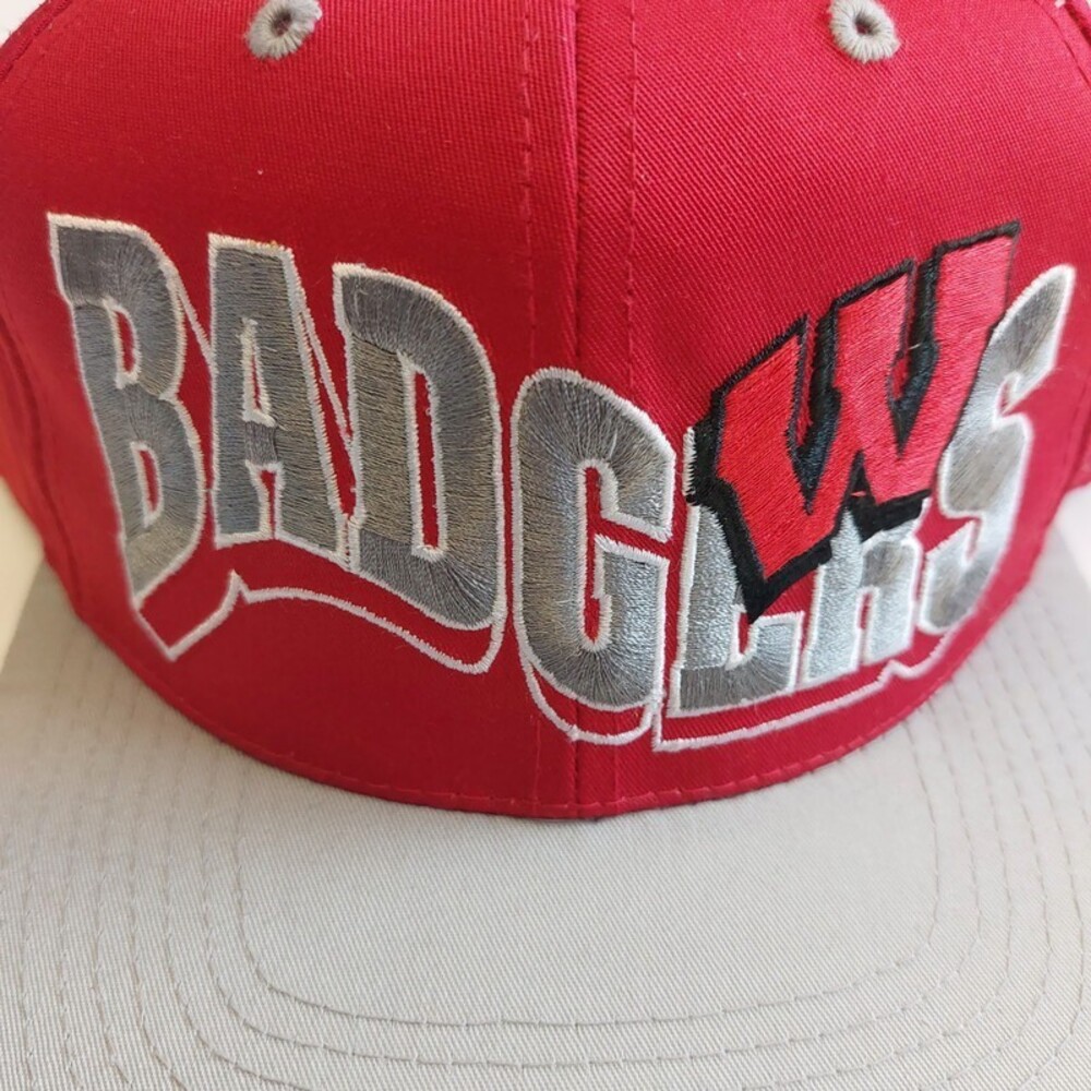 Vintage 1984 The G Cap Mens Wisconsin Badgers Snapback Hat Cap Bucky Badger - Picture 2 of 7